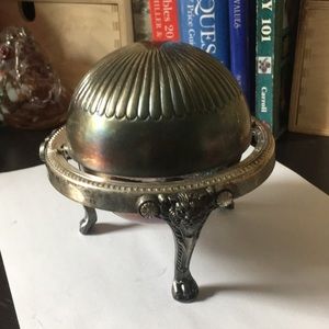 F.B Rogers silver  plated rolling caviar bowl  1883